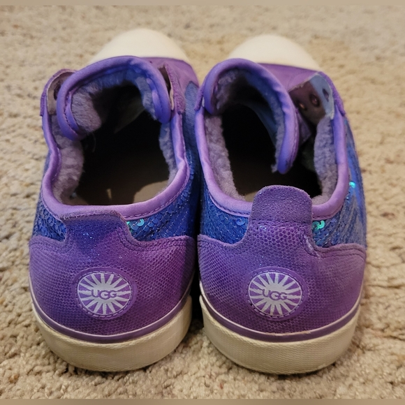 Ugg Laela Sequin Purple and Blue Mermaid Slip on Shoes size 8 - Picture 3 of 7